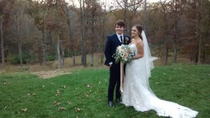 Lauren and Tom, at their "off season" wedding ceremony, November 5, 2016, at Silver Oaks Chateau.
